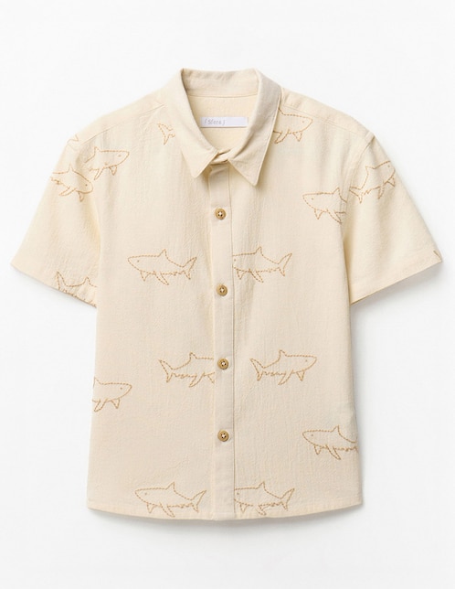 Camisa casual Sfera de algodón manga corta para niño