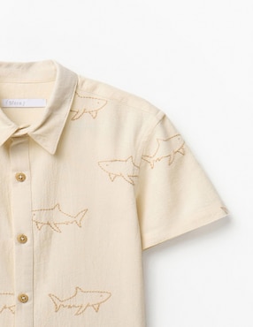 Camisa casual Sfera de algodón manga corta para niño