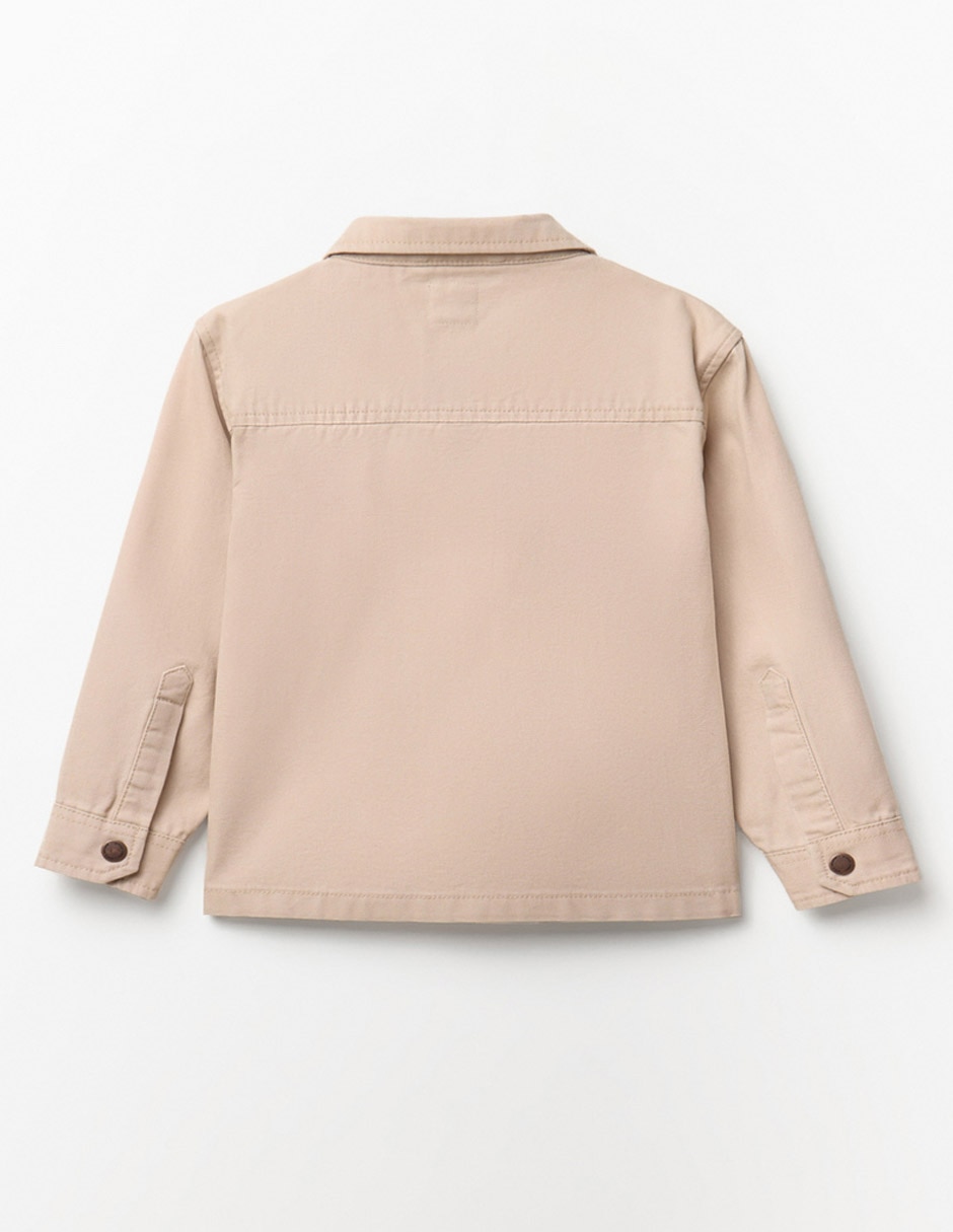 Camisa casual de algodón manga larga para niño 4