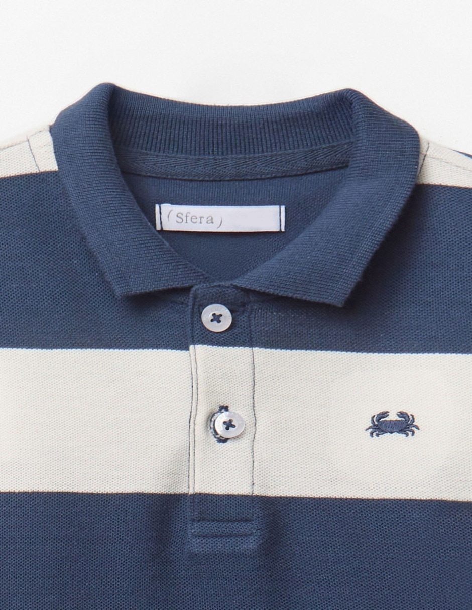 Playera tipo polo de algodón para niño 3