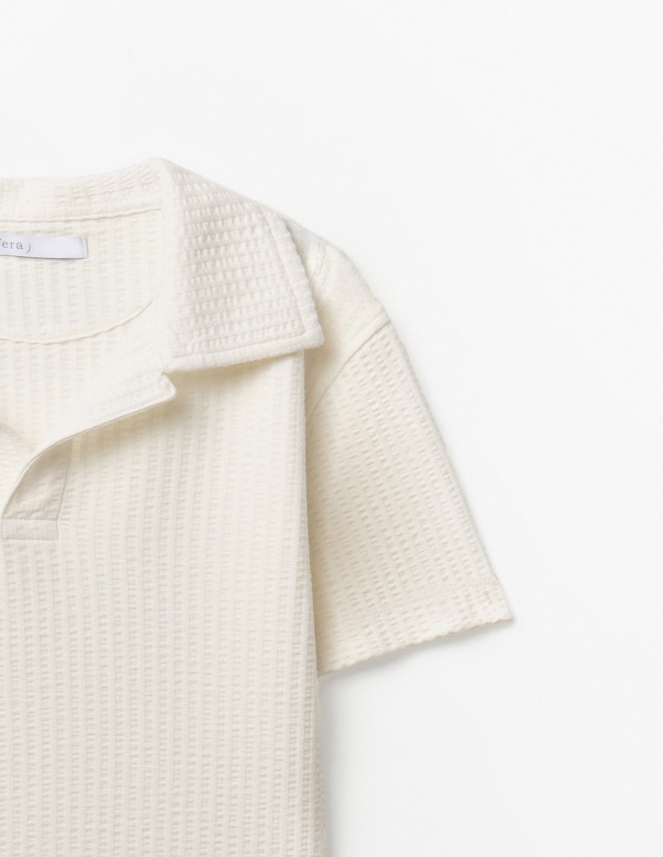 Playera tipo polo de algodón para niño 2